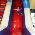 Coming down the high slide